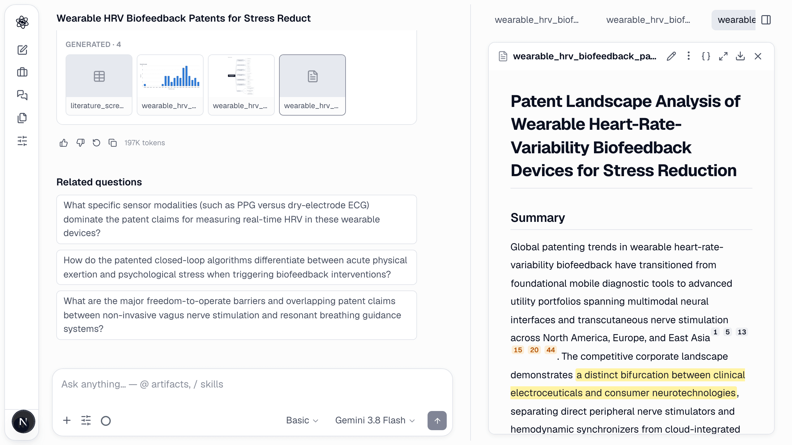Skill guide: /patents — the patent track