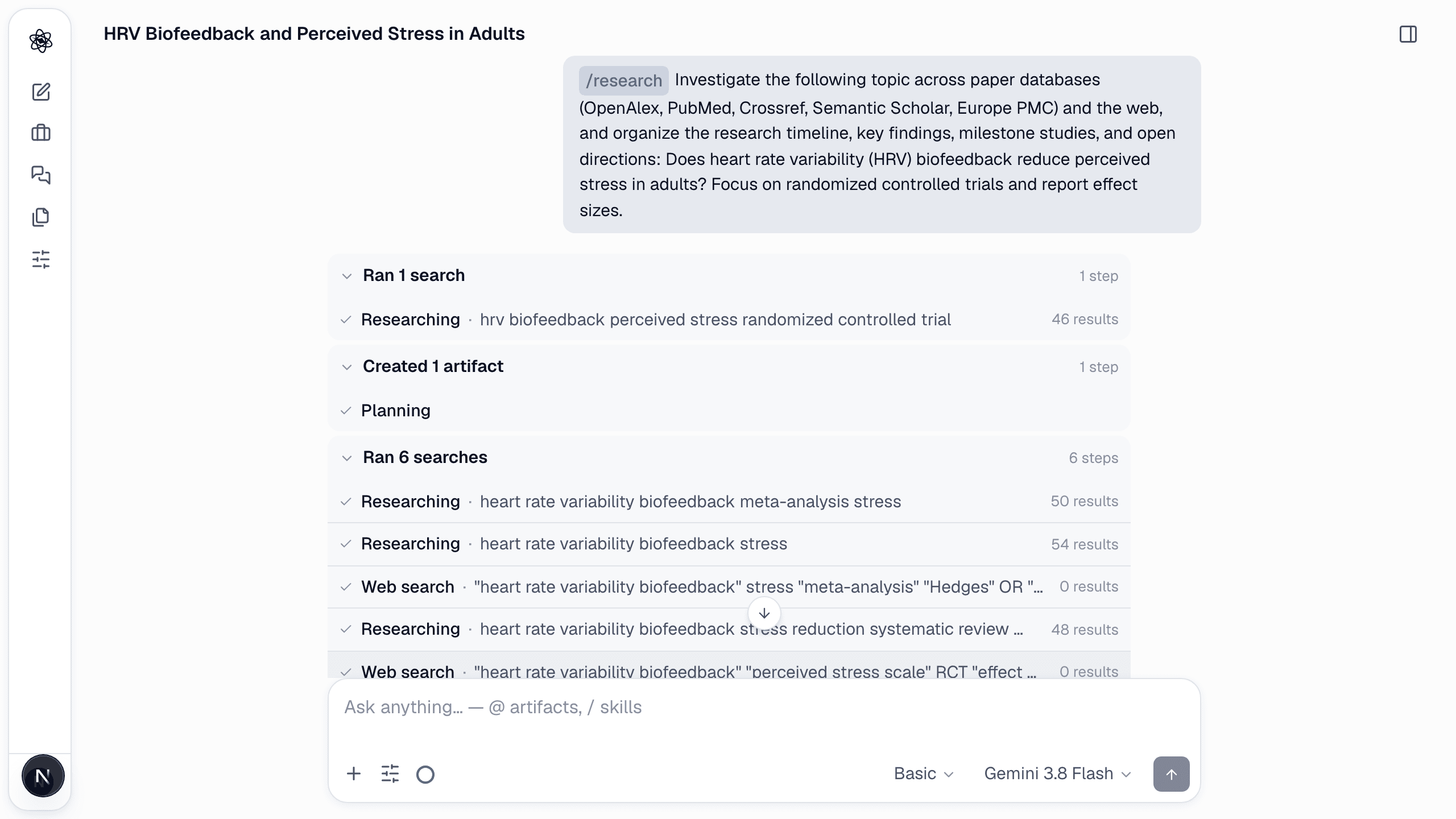 Skill guide: research-paper — the academic track