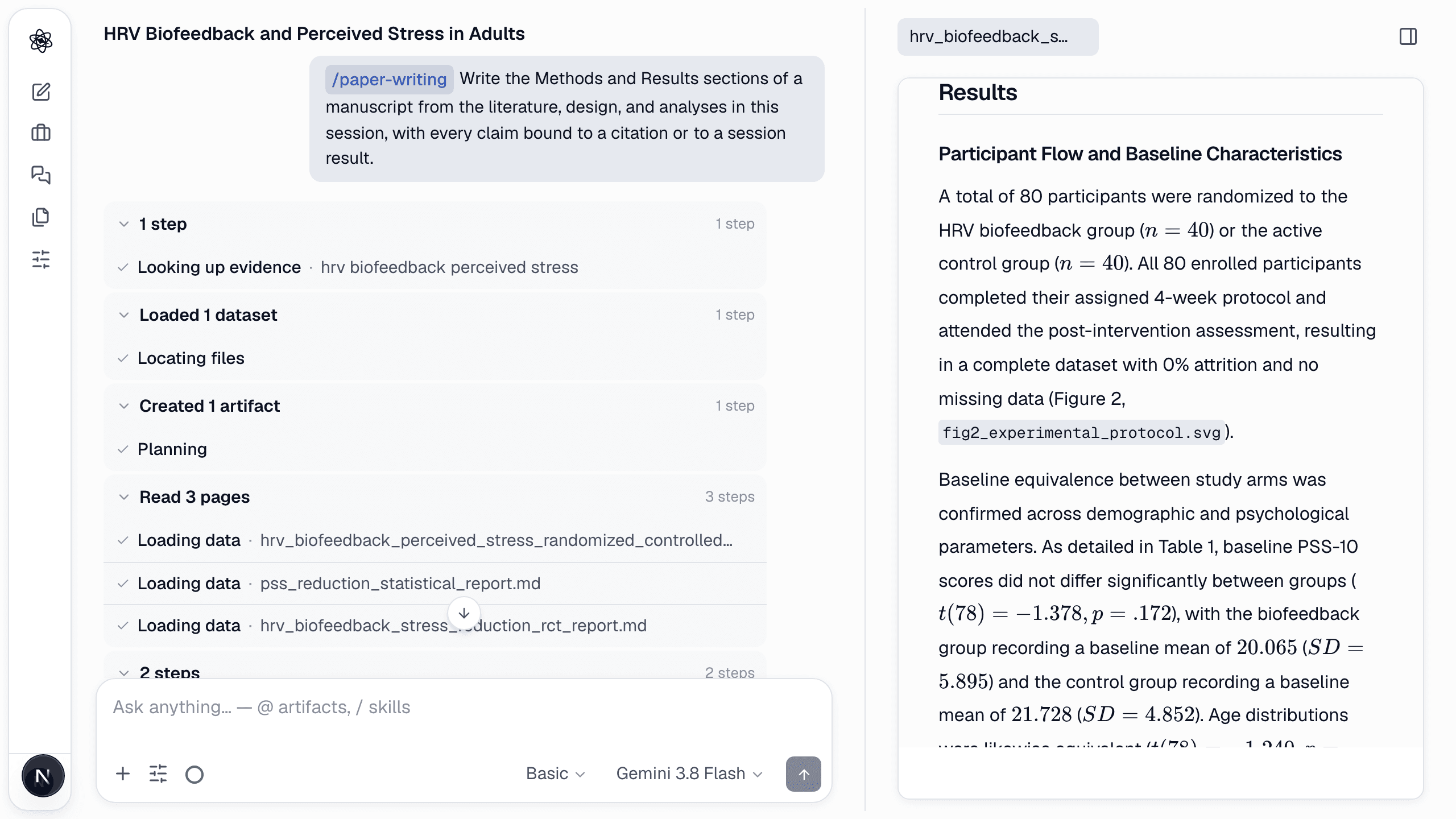 The Results section.