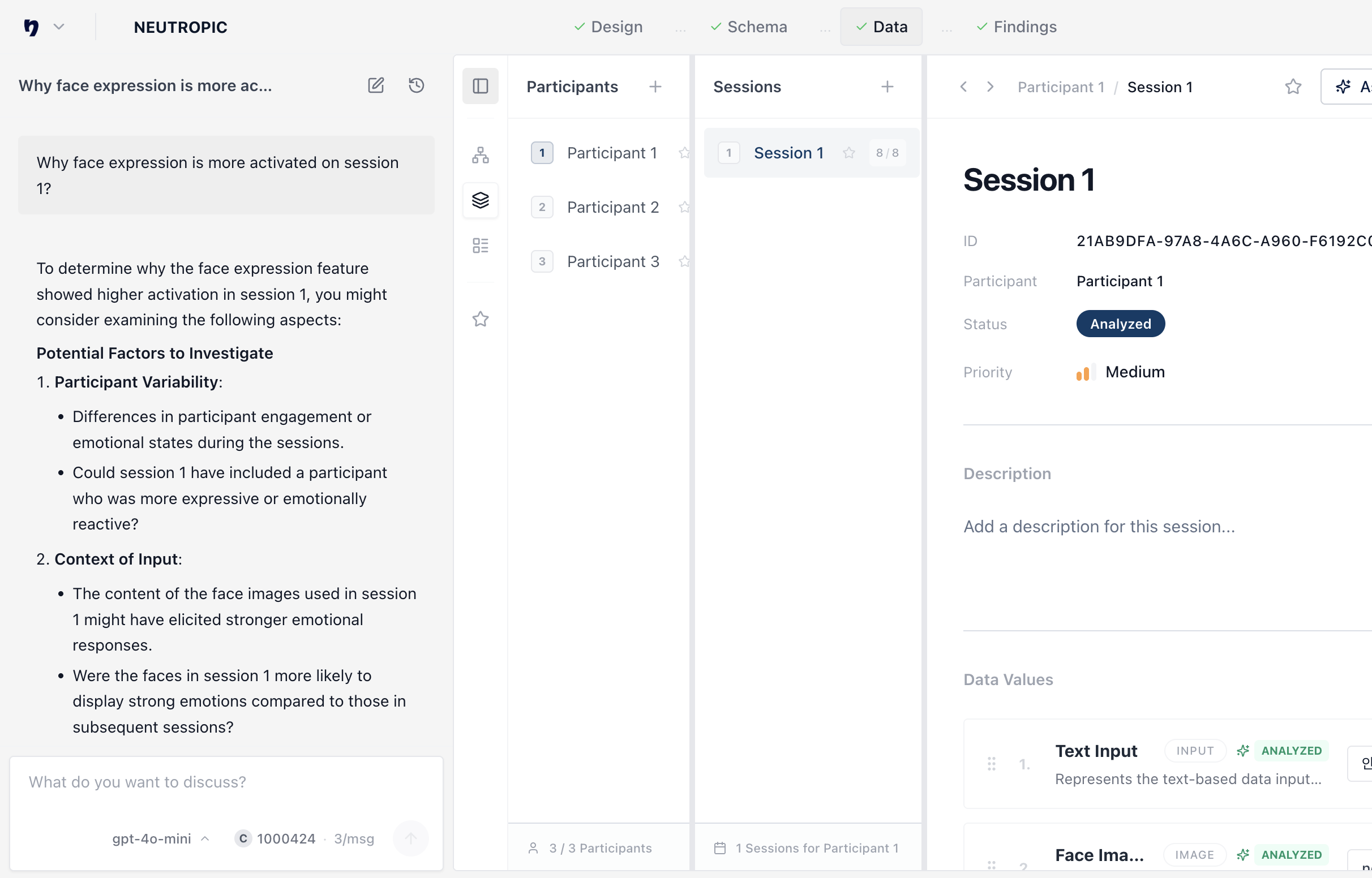 Research context-aware AI analysis